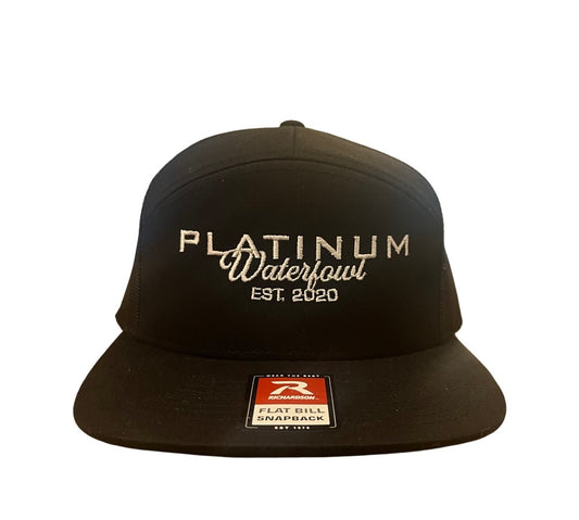 Platinum Waterfowl cursive logo - Richardson 7-panel hat